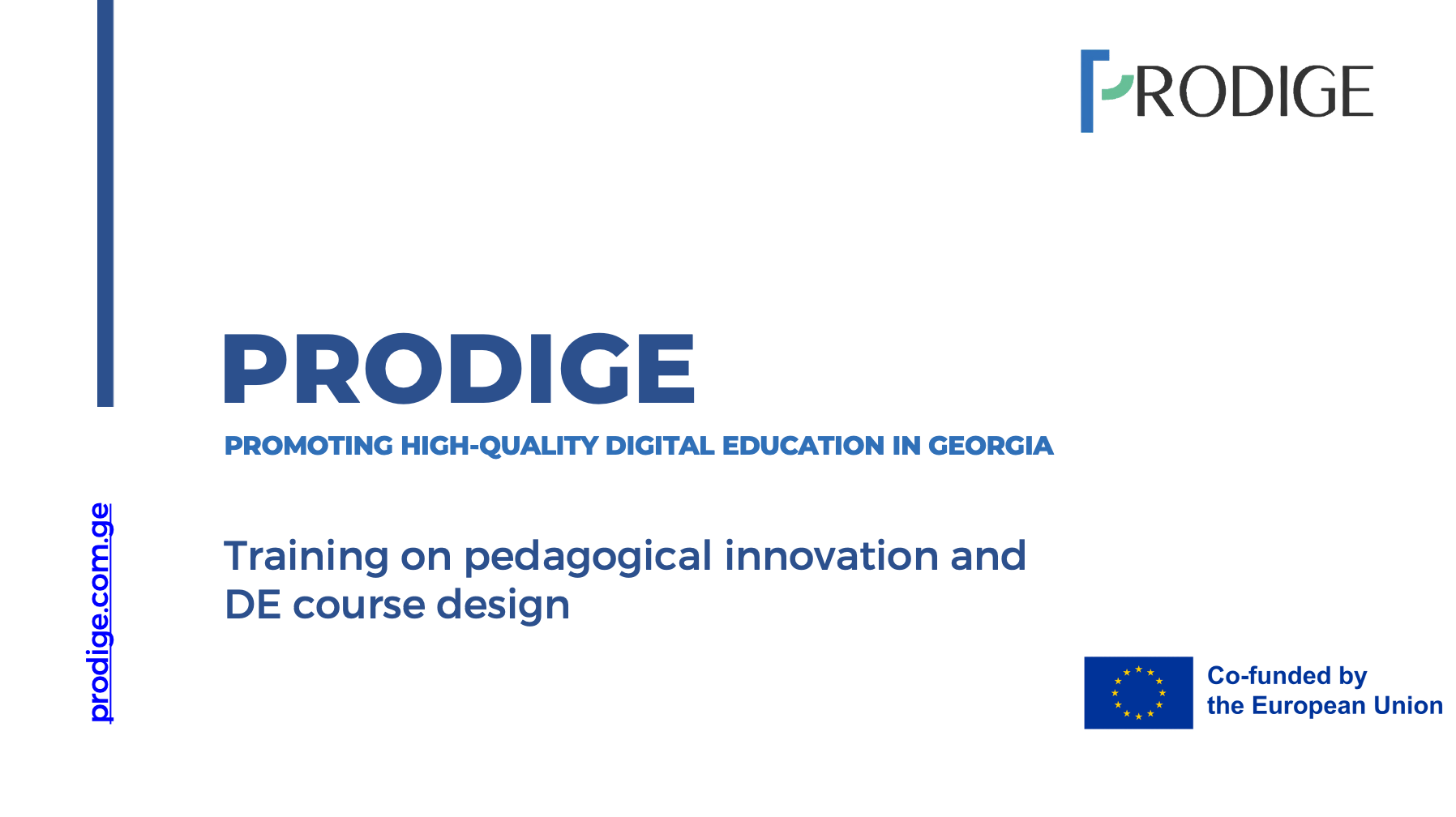 Training on pedagogical innovation and DE course design